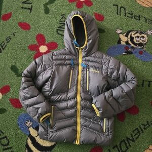 Marmot Gray Jacket with Yellow Trim